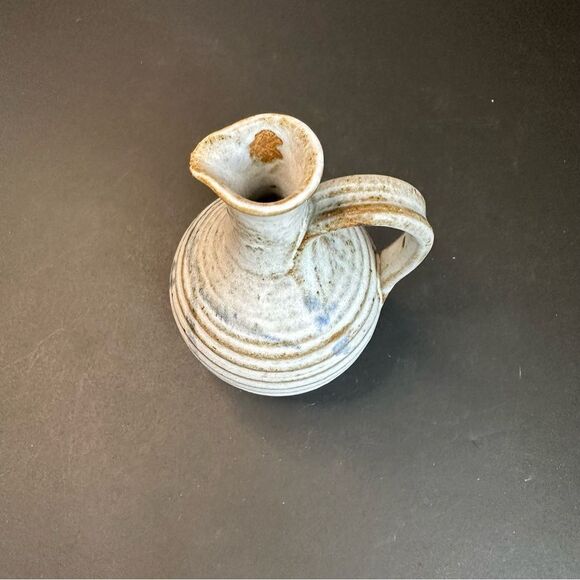 Artisan Art Pottery Pitcher Vase Signed 6.5x5x2 - Picture 4 of 5